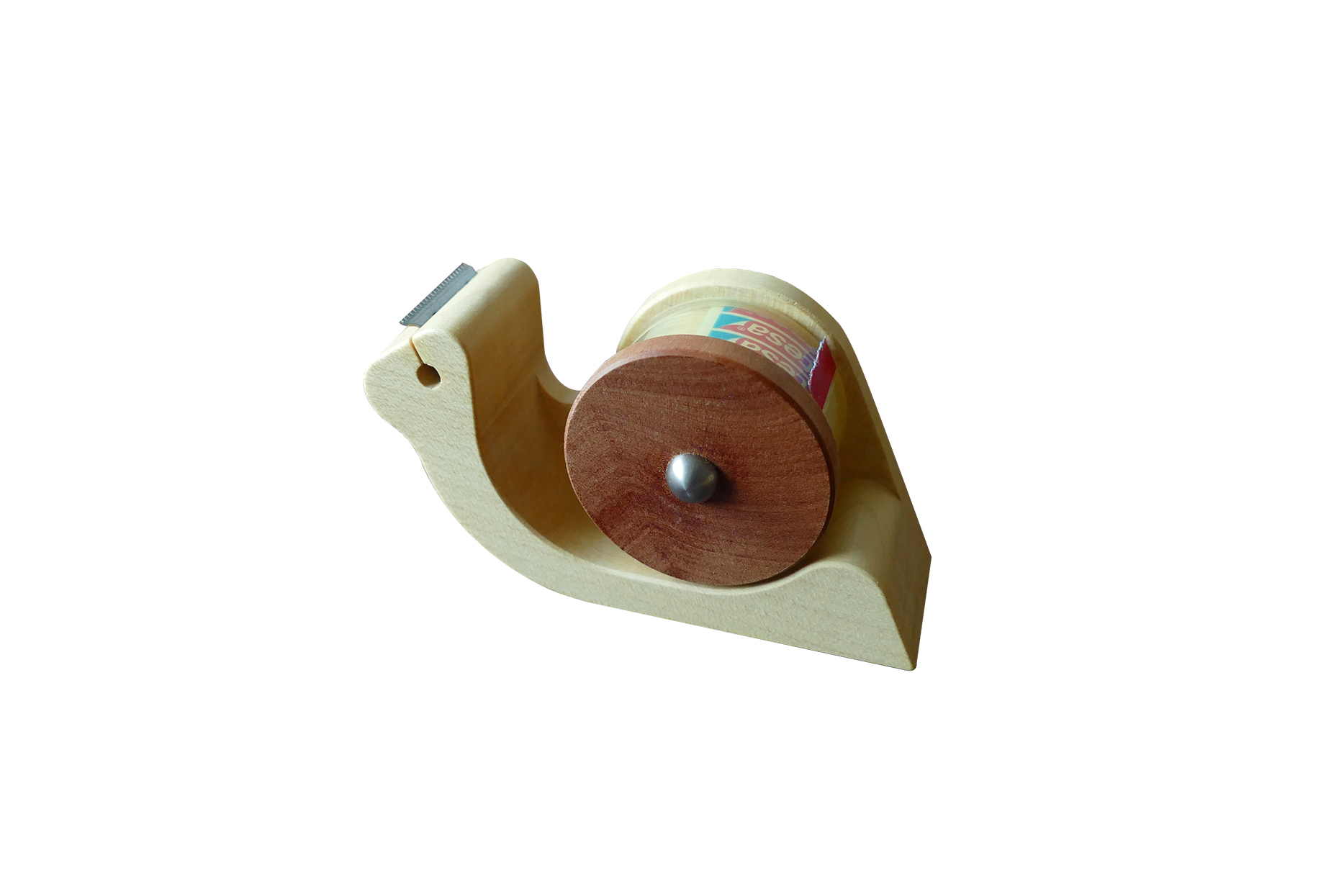schreibgefuehl-klebefilmabroller-schneck-tischabroller-holz-1
