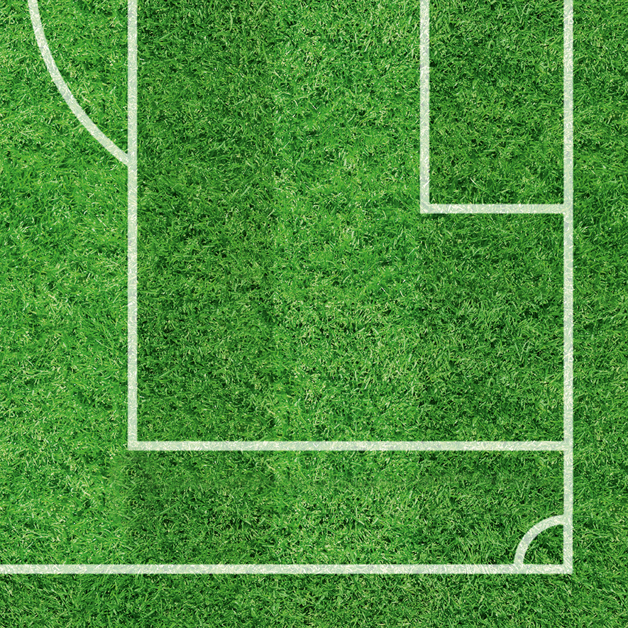 Die typischen, weiße Markierungen dürften jedem Fußball-Fan bestens bekannt sein.