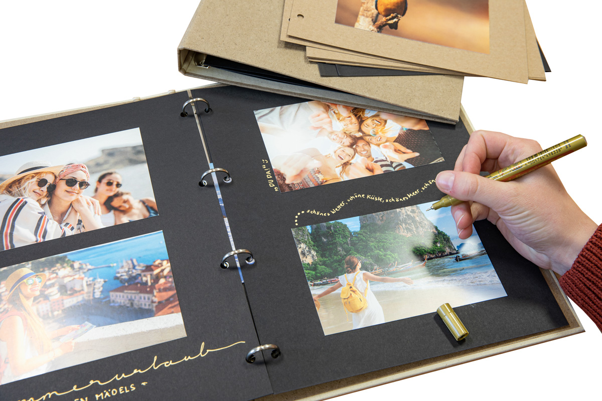 Mit dem Set „Augenblick“ gelingt dir spielend leicht ein wunderschönes Fotoalbum. 