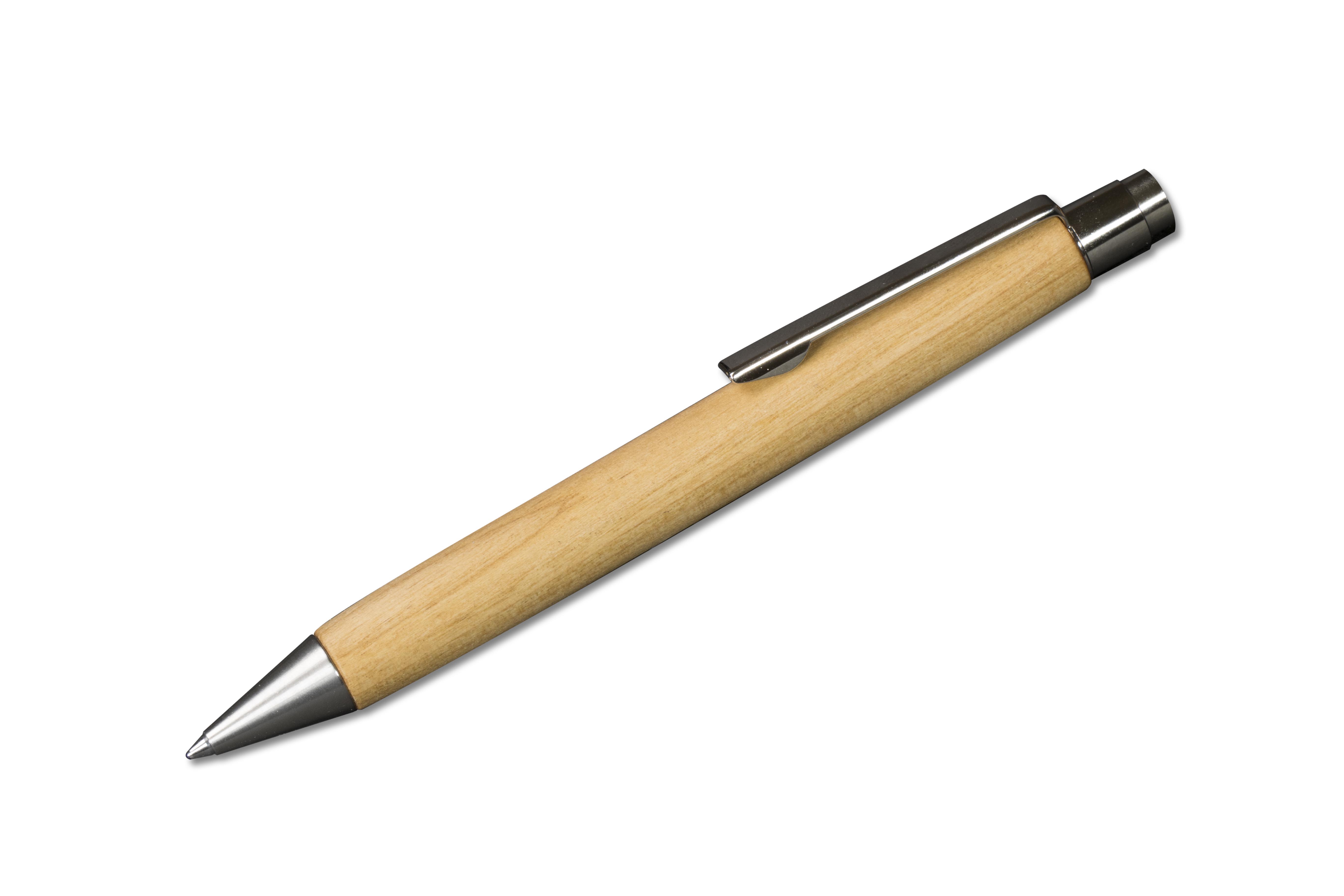 Schreibgerät Kugelschreiber Click Pen Holz handgedrechselt Schnäppchenpreis 