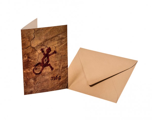 Grußkarte "Gecko - Kindness Collection" | Klappkarte, neutral | Karte mit Umschlag