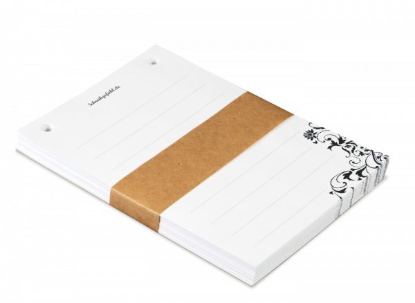 Die Notizzettel des Nachfüllpacks sind DIN A6 groß und bieten mit den Linien eine praktische Hilfe für Notizen aller Art.