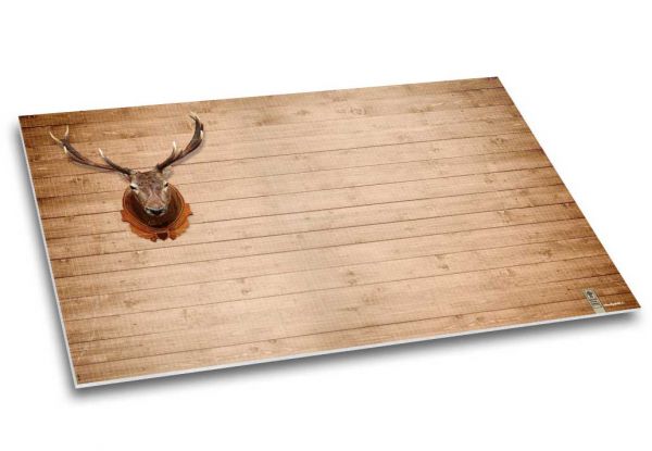 Schreibtischunterlage "Rotwild" | Holz, braun | Seitenansicht